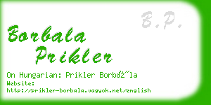 borbala prikler business card